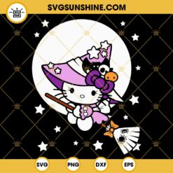 Hello Kitty Witches Halloween SVG PNG DXF EPS Cut Files