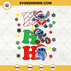 Ho Ho Ho Stitch Christmas Svg, Stitch Santa Hat Svg, Disney Ho Ho Ho Christmas Svg