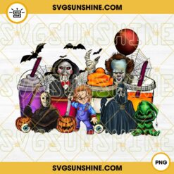 Horror Movies Characters Coffee Halloween PNG File Designs