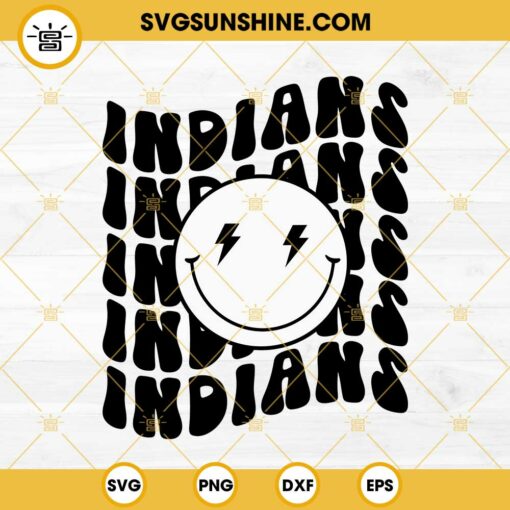 Indians Smiley Face SVG, Indians SVG, Indians Football SVG