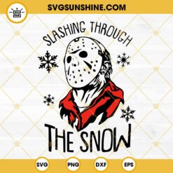 Jason Voorhees Slashing Through The Snow SVG, Jason Voorhees Christmas SVG PNG DXF EPS Files