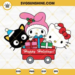 Hello Kitty Christmas SVG, Hello Kitty Santa Claus SVG PNG Files