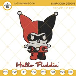 Kuromi Harley Quinn Embroidery Design Files
