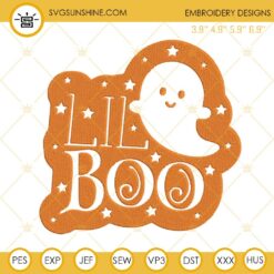 Lil Boo Ghost Halloween Embroidery Designs