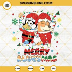 Bandit Heeler Bluey Merry Christmas SVG PNG DXF EPS Files