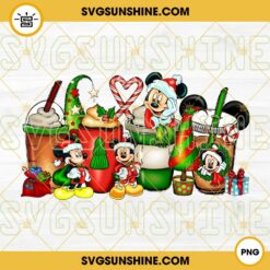 Mickey Disney Coffee Christmas Candy PNG File Designs