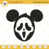 Mickey Ghost Face Scream Embroidery Design Files