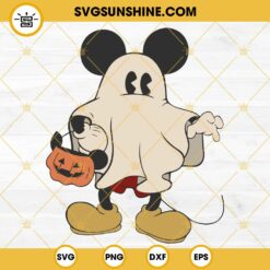 Mickey Ghost Pumpkin Halloween SVG, Mickey Spooky Season SVG, Mickey Halloween SVG