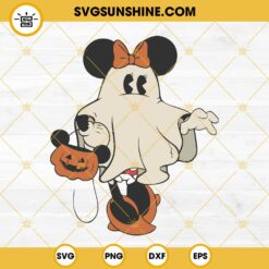Minnie Ghost Pumpkin Halloween SVG, Minnie Spooky Season SVG, Minnie Halloween SVG