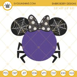 Minnie Spider Halloween Embroidery Designs