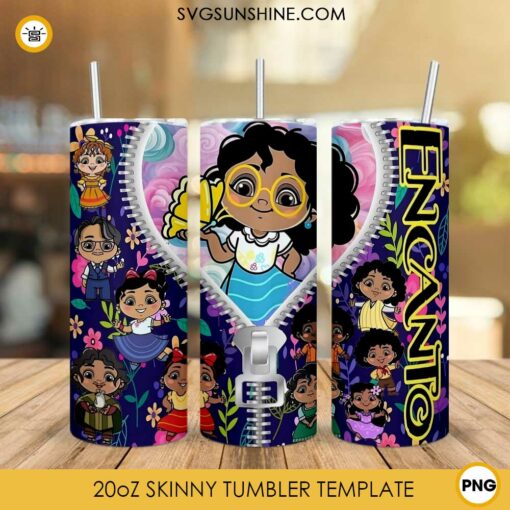 Encanto Chibi 20oz Tumbler Wrap PNG Digital Download