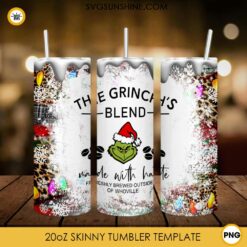 The Grinch's Blend Made With Hate 20oz Tumbler Wrap PNG File
