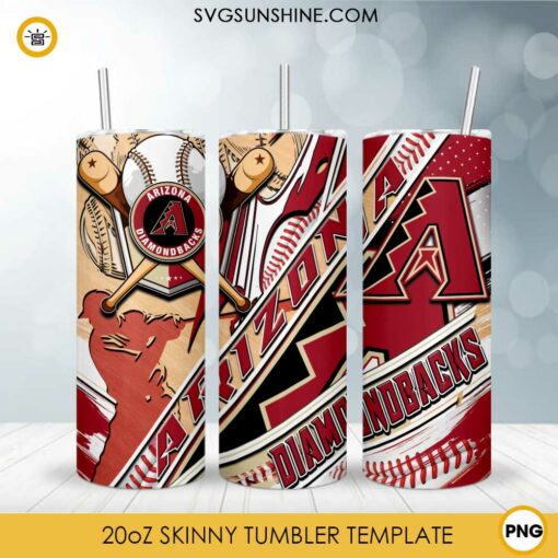 Arizona Diamondbacks MLB 20oz Tumbler Wrap PNG File