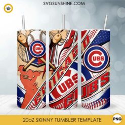 Chicago Cubs MLB 20oz Tumbler Wrap PNG File