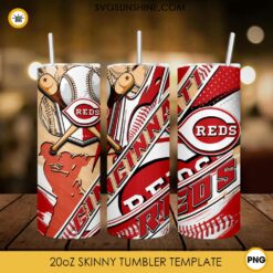 Cincinnati Reds MLB 20oz Tumbler Wrap PNG File