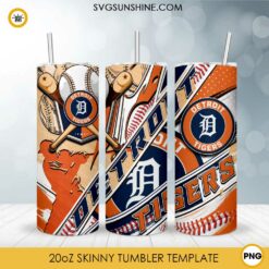 Detroit Tigers MLB 20oz Tumbler Wrap PNG File