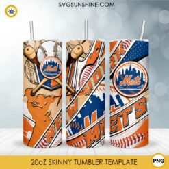 New York Mets MLB 20oz Tumbler Wrap PNG File