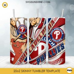 Philadelphia Phillies MLB 20oz Tumbler Wrap PNG File