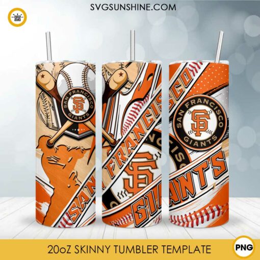 San Francisco Giants MLB 20oz Tumbler Wrap PNG File