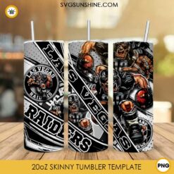 Las Vegas Raiders 20oz Tumbler Wrap PNG Digital Download