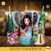 Mulan Disney Princess Zipper 20oz Tumbler Wrap PNG Digital Download