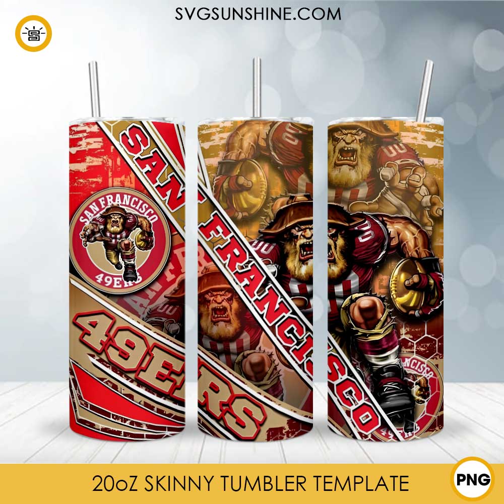 San Francisco 49ers Tumbler Wrap, 20oz Skinny Tumbler Straight Taper, NFL  Tumbler Wrap Png, San Francisco 49ers Wrap Png