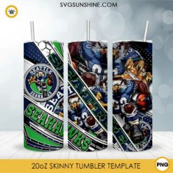 Seattle Seahawks 20oz Tumbler Wrap PNG Digital Download