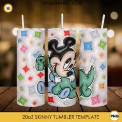 Baby Mickey 3D 20oz Tumbler Wrap PNG Digital Download
