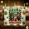 Grinch Merry Christmas 3D 20oz Tumbler Wrap PNG Digital Download