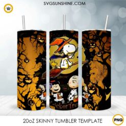 Peanuts Snoopy Halloween 3D 20oz Tumbler Wrap PNG Digital Download