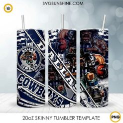 Dallas Cowboys 20oz Tumbler Wrap PNG Digital Download