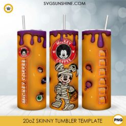 Mickey Mummy Halloween 3D 20oz Tumbler Wrap PNG File