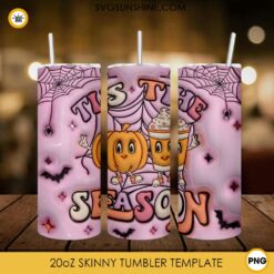 Tis The Season Pumpkin Halloween 3D 20oz Tumbler Wrap PNG File