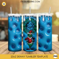 3D Grinches Coffee Starbucks Snow 20oz Tumbler Wrap PNG File