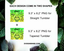 Grinch Quotes Christmas 20oz Tumbler Wrap PNG File