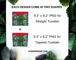 Stitch Grinch Mode On Merry Christmas 20oz Tumbler Wrap PNG File