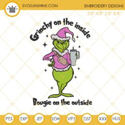 Grinchy On The Inside Embroidery Design Files