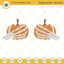 Skeleton Boob Hands Halloween Embroidery Design Files