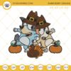 Bluey And Bingo Thanksgiving Embroidery Design Files