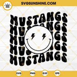 Mustangs Smiley Face SVG, Mustangs SVG, Mustangs Football SVG