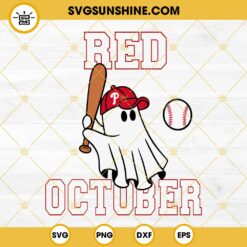 Philadelphia Phillies Ghost SVG, Phillies Ghost Red October SVG PNG DXF EPS Files
