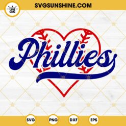 Phillies Heart Baseball SVG, Philadelphia Phillies SVG PNG DXF EPS