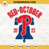 Red October 2023 Philadelphia Phillies SVG, Phillies Home Run Bell SVG