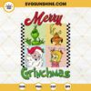 Retro Christmas Merry Grinchmas SVG, Santa Claus Grinch Cindy Lou Who And Max Dog SVG PNG Files