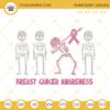 Skeleton Breast Cancer Awareness Embroidery Designs