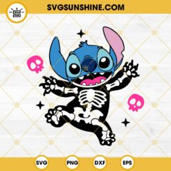 Skeleton Stitch SVG, Lilo & Stitch SVG, Stitch Halloween SVG PNG DXF EPS Files