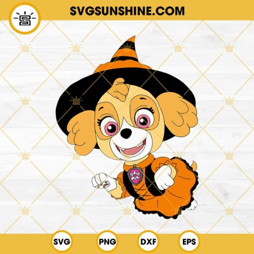 Skye Paw Patrol Halloween SVG, Skye Witch SVG, Halloween SVG