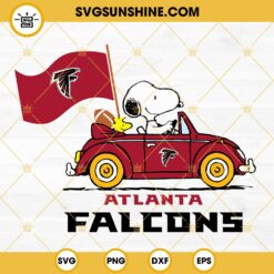 Snoopy Car Atlanta Falcons SVG PNG DXF EPS Cut Files