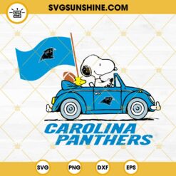Snoopy Car Carolina Panthers SVG PNG DXF EPS Cut Files