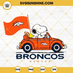 Snoopy Car Denver Broncos SVG PNG DXF EPS Cut Files
